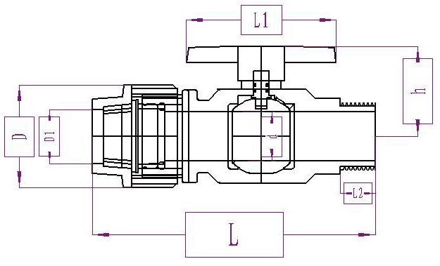 PP COMPACT BALL VALVE (M)